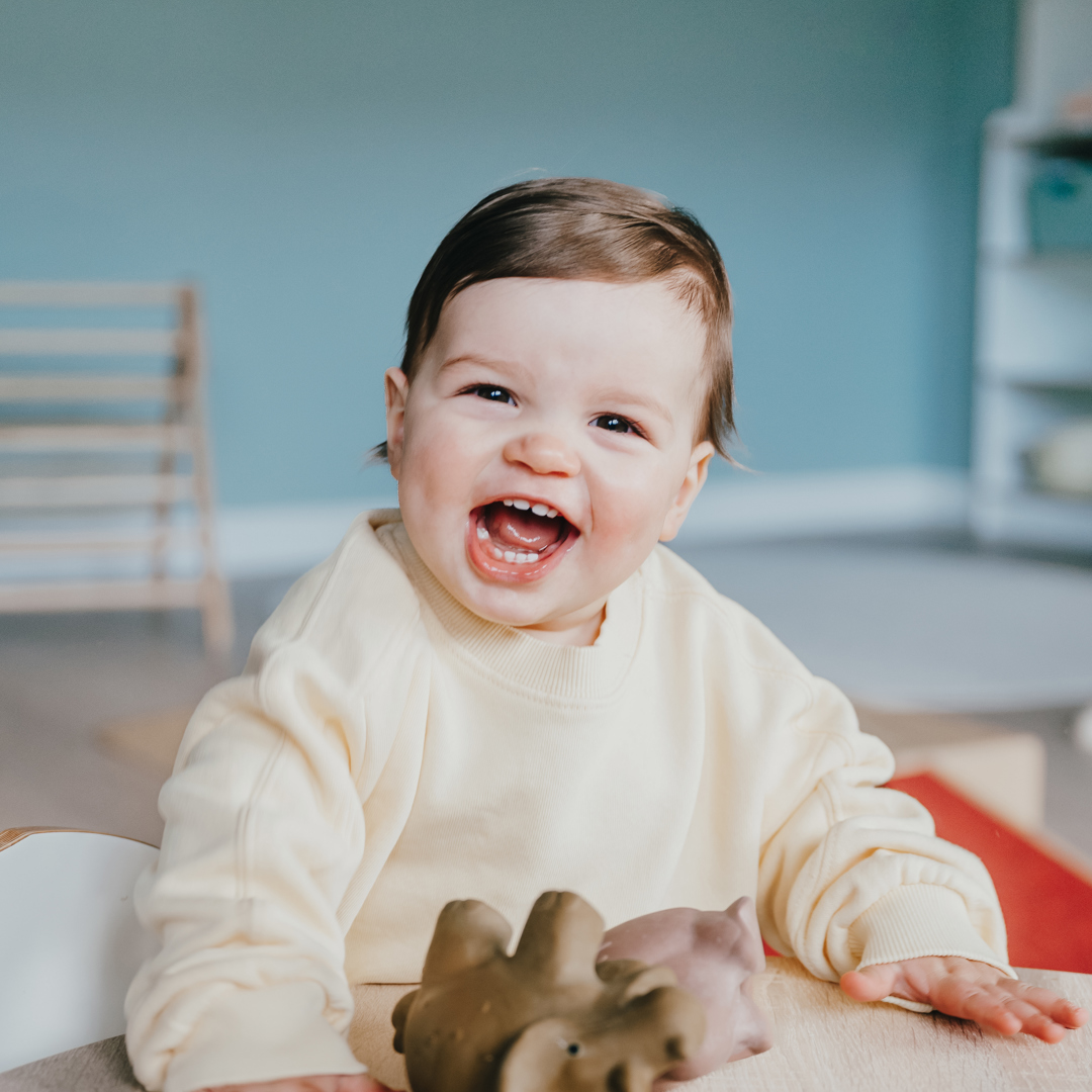 Baby oefent met taal op kinderopvang CompaNanny