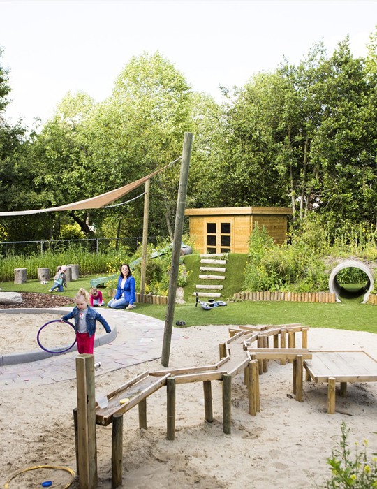 Tuin kinderopvang CompaNanny Amsterdamseweg Amstelveen