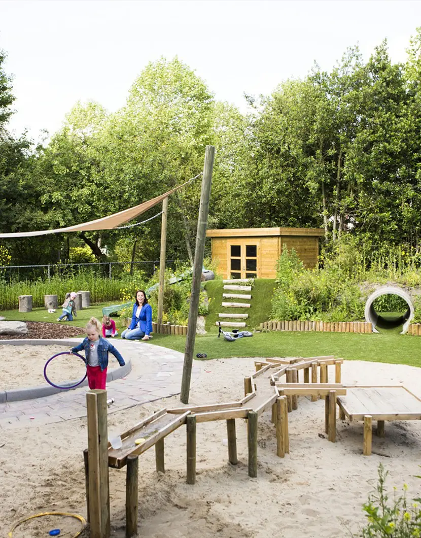 Tuin kinderopvang CompaNanny Amsterdamseweg Amstelveen
