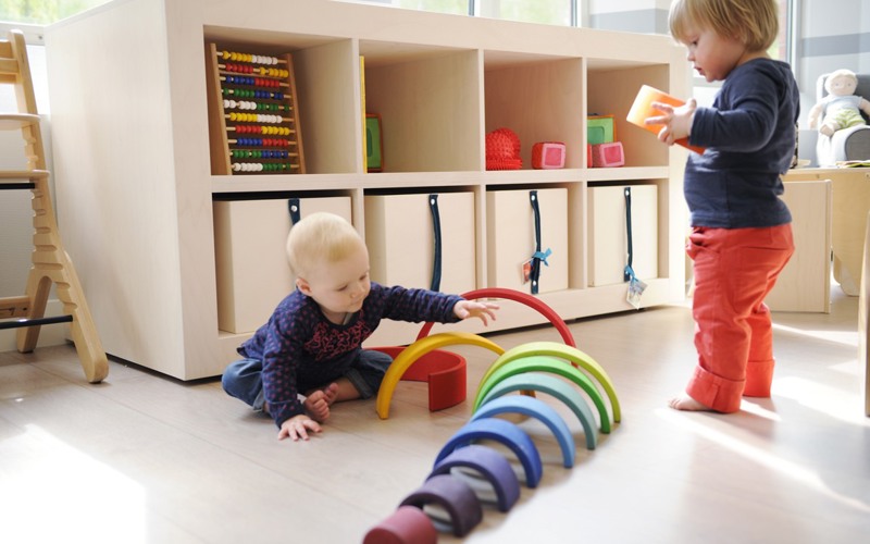 Kinderen spelen op kinderopvang CompaNanny Maanplein Den Haag
