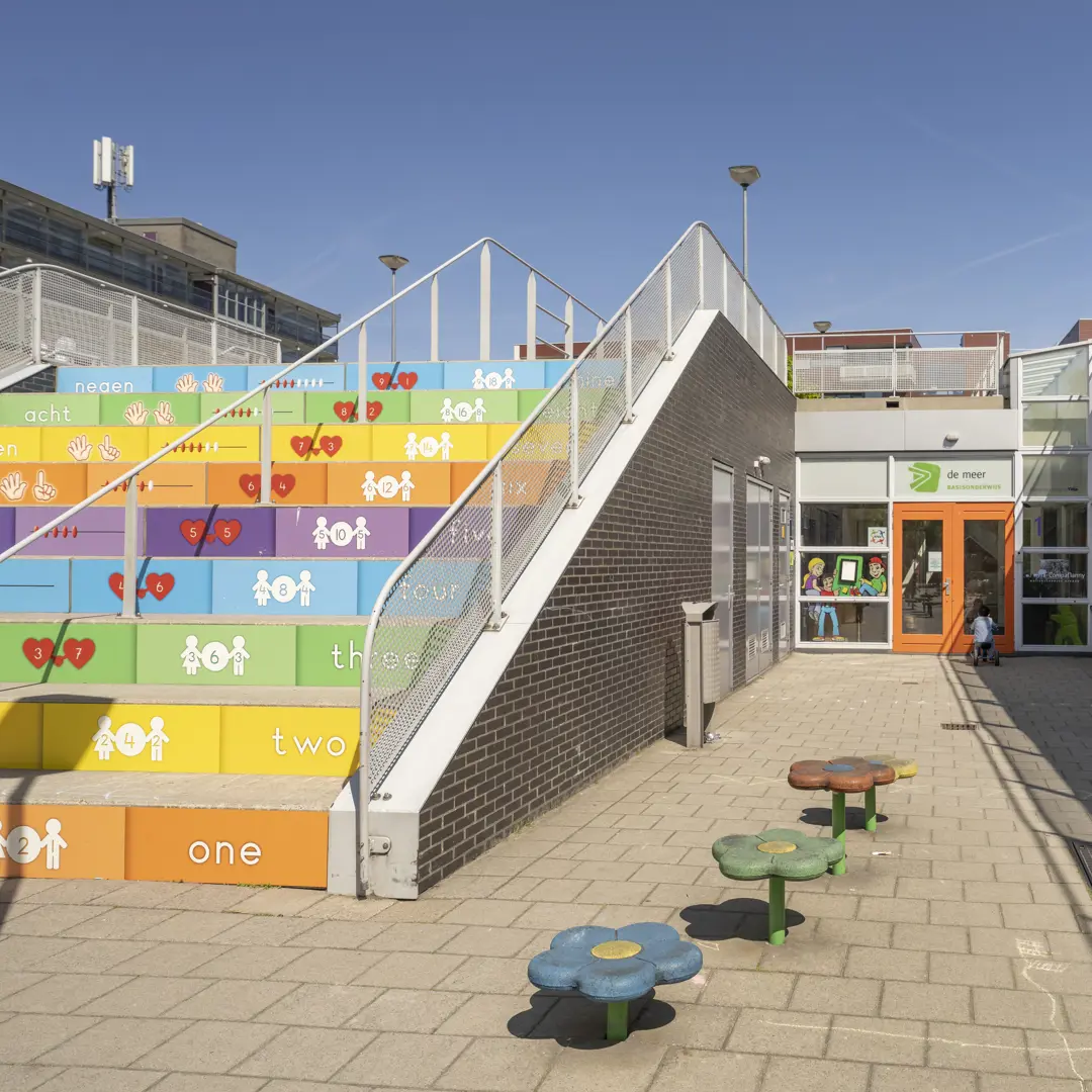 Werken Bij Compananny Kinderopvang Meerwijk Buiten Gekleurde Trap Locaties